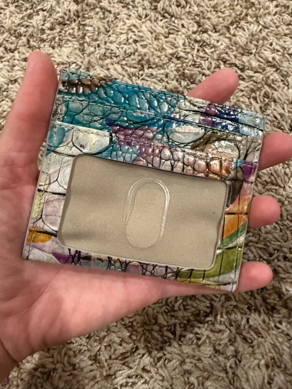 Brahmin Multicolor Croc-Embossed Slim Card Case - Picture 3 of 4